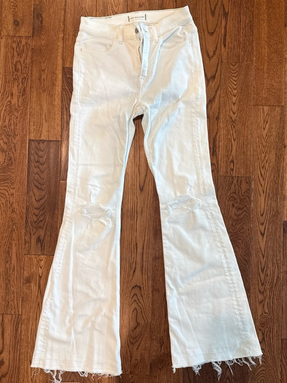 American Eagle Outfitters White Flare Jeans